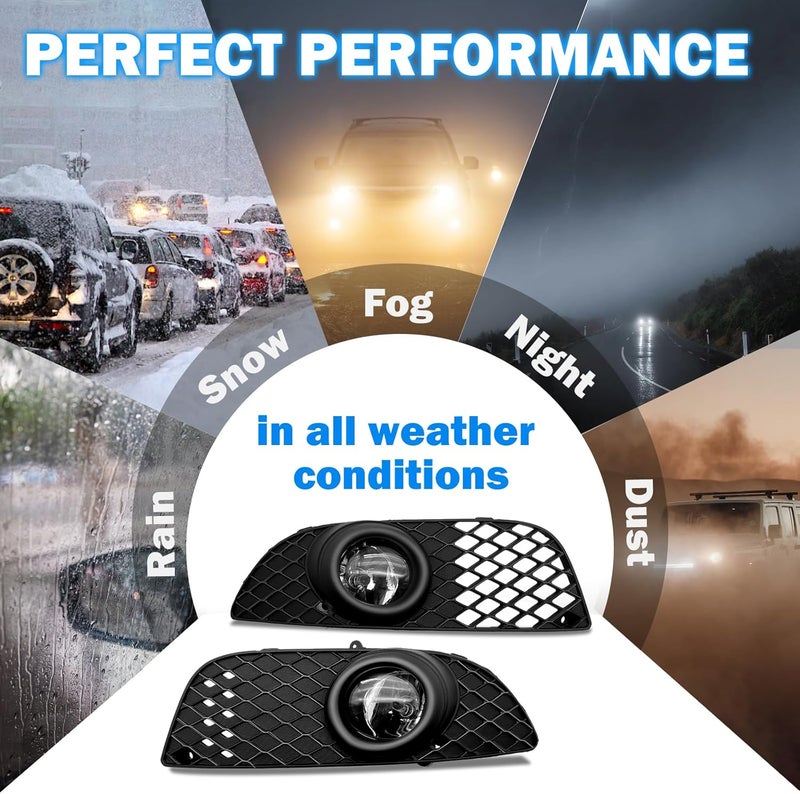 BOXLIGHT Fog Lights Compatible with 2007-2015 Mitsubishi Lancer Bumper Driving Fog Lamps Assemblies with Switch and Wiring Harness - Image 3